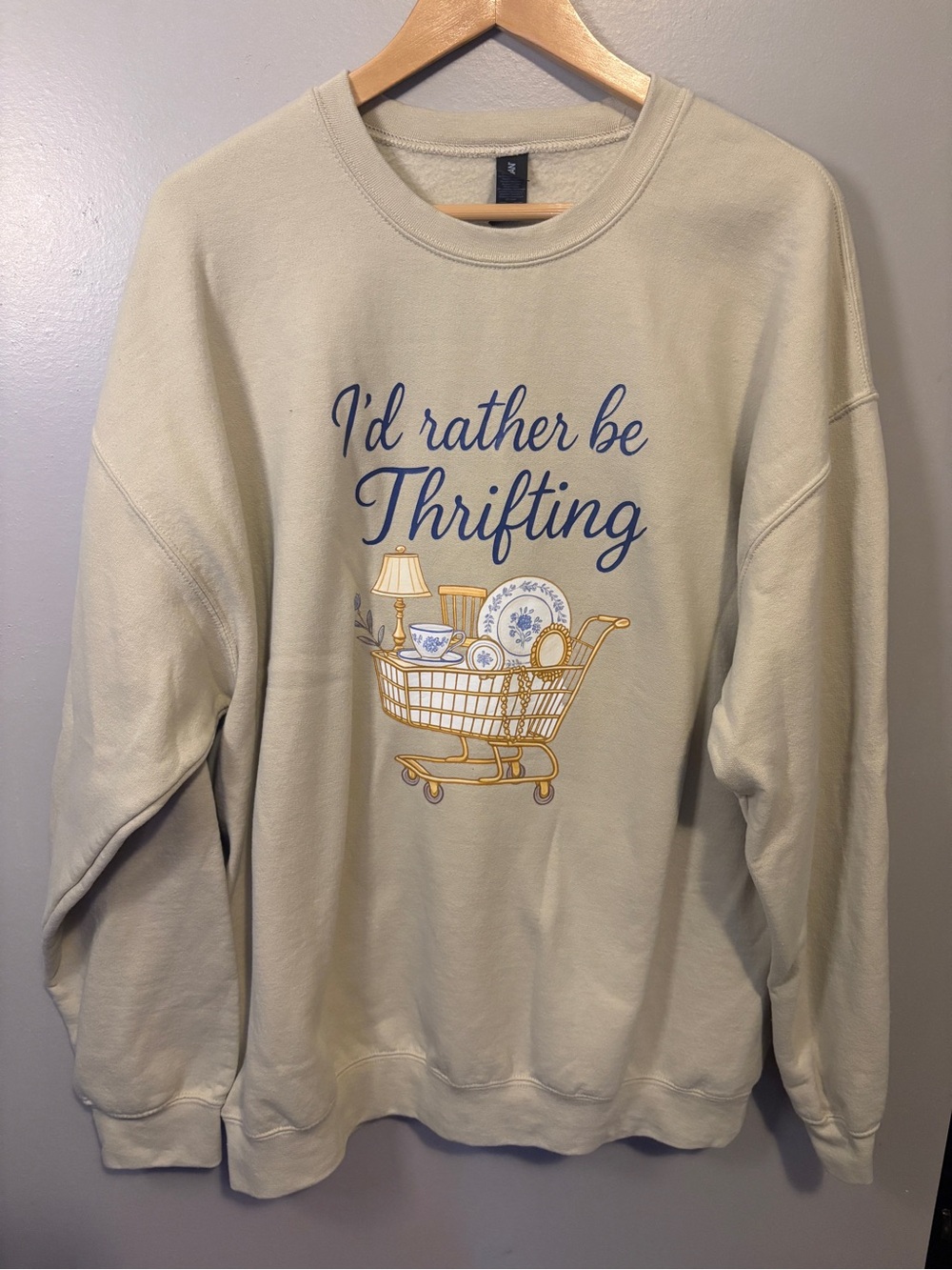 Gildan Heavy Blend Crew Neck Sweater in Beige - XL